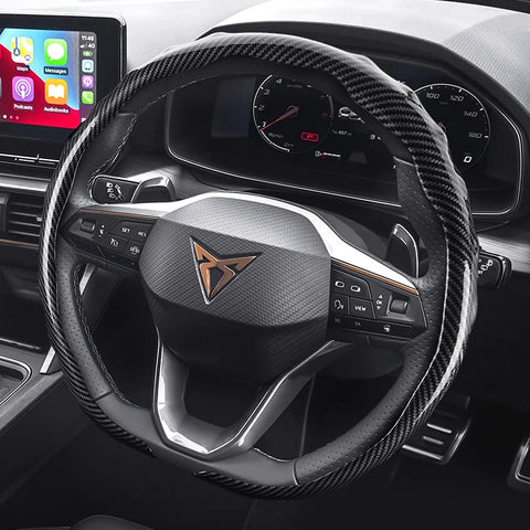 Cupra Wave Carbon Fiber Steering Wheel Cover Shell Car Interior Accessory Hocasen