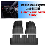 Floor Mat for Tesla Model 3 Highland 2024 TPE Waterproof Weather-resistant Foot Pad Mats