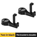 2-in-1 Hidden Headrest Phone Holder and Car Hook