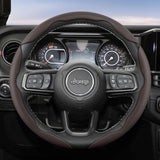 Steering Wheel Cover Leather Breathable for Jeep Wrangler