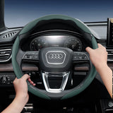 Breathable Leather Wheel Cover for Audi A4 A5 A6 Car Interior Accessory Hocasen