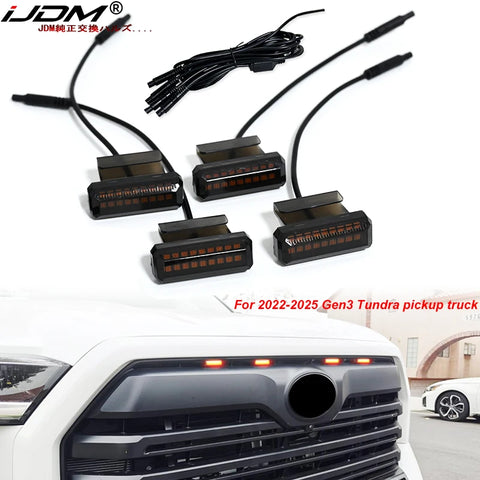 Front Grille LED Clearance Lights for Toyota Tundra 2022-2025 Car Interior Accessory iJDM