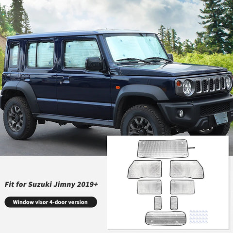 Aluminum Foil Window Visor for Suzuki Jimny 4-Door 2019+ Car Interior Accessory HEBE