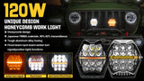 2pcs Car Led Work Light Bar Emark Approved 5.75 Inch/4 Inch Driving Light 12V 24V DRL For Jeep Lada Offroad 4x4 For UTV SUV B