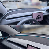 for Tesla New Model Y Juniper 2025 Dashboard Cover Launch 2025+ Suede Dash Mat Anti-Glare and Sun Protection Dashboard Cover