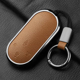 Aluminum Alloy Goatskin Car Key Case Cover For Aito M9 2024