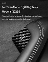 For Tesla Model 3 (2024-) / Model Y (2025-) Car Door Switch Button Anti Scratch Trim Sticker Carbon Fiber Interior Accessorie