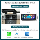 10.25-Inch Wireless CarPlay Android Auto Display for Benz GLK