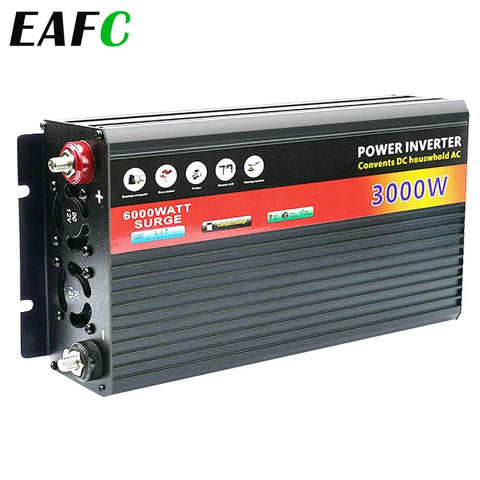 12V/24V DC To AC 220V Power Inverter Car Inverter Voltage Converter 2000W/3000W with USB Car Charger for Auto Home Car Invert