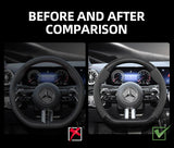 Suede Carbon Steering Wheel Cover for Mercedes Car Interior Accessory Hocasen