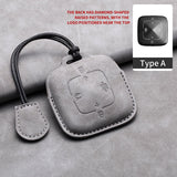 Leather Car Key Case For ZEEKR 001 009 7X - Sheep Suede Protector & Holder