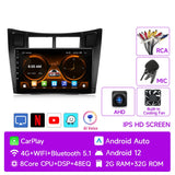 9-Inch Android Head Unit with Wireless CarPlay for Toyota Yaris