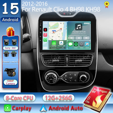 2K QLED Android 15 Multimedia Stereo for Renault Clio 4 Android Head Unit RSNAVI