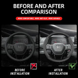 Suede Carbon Fiber Steering Wheel Cover for Honda Car Interior Accessory Hocasen