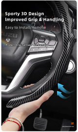 Carbon Fiber Snap-On Wheel Cover for Isuzu Car Interior Accessory Hocasen