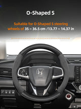 Suede Carbon Fiber Steering Wheel Cover for Honda