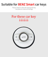 Suede Car Key Case for Mercedes Benz Smart #1 #3 fortwo brabus EQFortwo ForFour Premium Pro+ Car Interior Accessory OEM