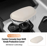 Original Leather Center Gear Shift Knob Cover Lever Shifter Boot Car Accessories For Geely Tugella/ Binyue / Preface / Borui GE