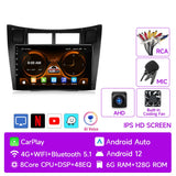 9-Inch Android Head Unit with Wireless CarPlay for Toyota Yaris