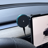 Blue Light Ring Magnetic Wireless Charger Compatible with MagSafe Phone Holder Screen Mount For Tesla Model Y wireless charge