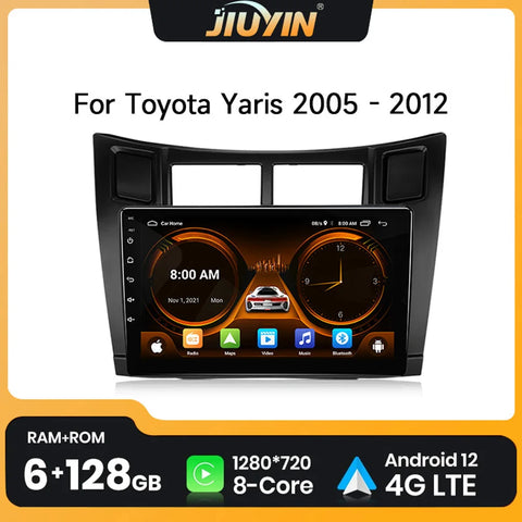 9-Inch Android 12 Head Unit for Toyota Yaris 2005–2012 Android Head Unit JIUYIN