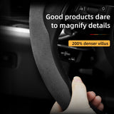 Non-Slip Segmented Suede Wheel Cover Car Interior Accessory Hocasen