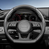 Audi Carbon Fiber Steering Wheel Cover for D-Shape