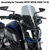 Super MT09 Headlights LED Lamp for YAMAHA MT-07 and FZ09 2014-2019 LED Headlight Assembly ANGLELITE