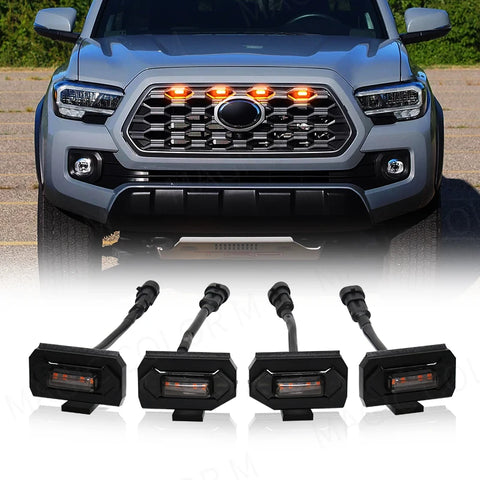 4PCS Amber Grille Lights for Toyota Tacoma 2020-2022 LED Ambient Light MAGIC COLORM