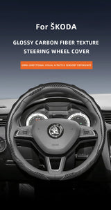 Steering Wheel Cover Carbon Fiber for Skoda Octavia Car Interior Accessory Hocasen