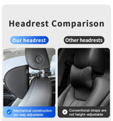 Leather Car Seat Headrest Cushion with Multi-Function Memory Foam Car Neck Pillow Car Accessory OEM