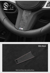 For New BMW Series Fit for G Chassis Steering Wheel Trim Sticker Anti Scratch Made of Alcantara Car Interior Tuning Accessories