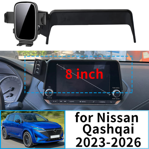 Wireless Charging Clip-On Phone Mount for Nissan Qashqai 2023–2026 Car Phone Holder CATUSIKI