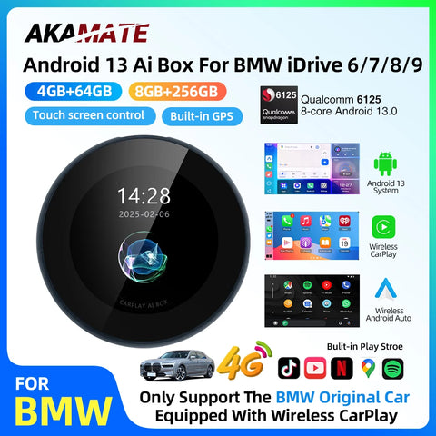 CarPlay AI Box for BMW ID6 ID7 ID8 Wireless Adapter CarPlay Adapter AKAMATE