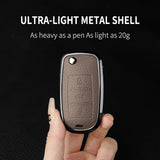 Metal and Leather 3 Button Car Key Case Cove For VW Volkswagen Beetle Caddy Eos Golf Jetta Polo Scirocco Tiguan Touran UP Car