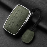 Aluminum Alloy Goatskin Car Key Case Cover for Jaguar JLR