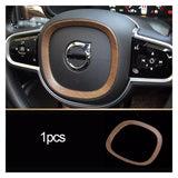 ABS Wood Grain Steering Ring for Volvo V60 2020-2024 Car Interior Accessory LINGLUYANG 1pcs 2 xc60 2018-2024