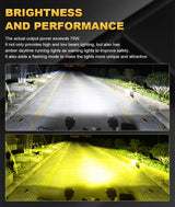 Motorcycle Headlight Fog Lights Led Auxiliary Driving Light Spotlight Emark Dual Color Flasher Moto Fog Lamp 12V Led Work Lig