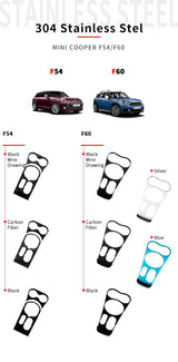 Stainless Steel Gear Shift Cover Trim for MINI F54 F60 Car Interior Accessory GMUNI