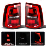 LED Tail Light Assembly for Dodge Ram 2009-2018 Tail Light Assembly MAGIC COLORM Red Lens