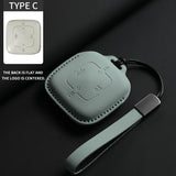 Leather Car Key Case Cover for Zeekr 7X Original Car Color Key Bag Cover Protection