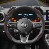Anti-Slip Suede Steering Wheel Cover for Alfa Romeo