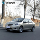 Black Projector Headlights with DRL for Vios Yaris 05-13 Car Interior Accessory Vland
