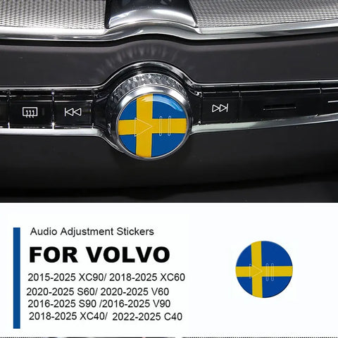 Playback Button Stickers for Volvo S60 XC60 Car Interior Accessory LINGLUYANG 1pcs