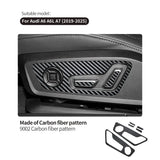 Car Seat Control Button Panel Trim Stickers Anti Scratch Carbon Fiber Interior Accessory For Audi C8 A6 A7 S6 S7 A6L (2019-2025)
