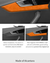 Alcantara Car Interior Door Panel Trim Sticker for Audi A4 A4L S4 Q5L A5 S5 Q5 Q7 Car Interior Accessory OEM