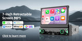 1Din Bluetooth Car Radio MP3 Player Dual Mic USB Car Interior Accessory AKAMATE