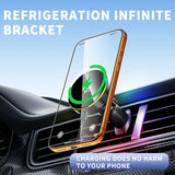 Qi2.2 25W Car Magnetic RGB Wireless Charger With Air Cooling Fan Phone Holder Car Wireless Charger TEKSY