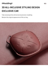 Leather Car Key Case Cover Shell For Chery Jetour Genesis X90 X70 X95 Traveller T2 Dashing X-1 Plus DTC IDM Protection Keychain