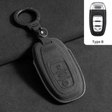Suede Car Key Case Cover for Audi A6 A4 A7 Q5 A5 A4 B9 Q5 Q7 TT TTS 8S 2016 2017
